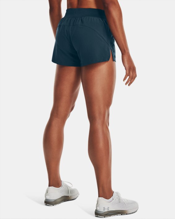 Damen UA Launch SW „Go All Day“ Shorts, Blue, pdpMainDesktop image number 1